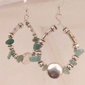 NWT Handcrafted Aventurine Gemstone Inspired  Ethnic Earring (5gr each)